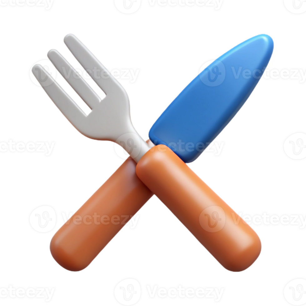 extraordinary creative Fork and Knife Crossed Cutout Transparent Background genuine png