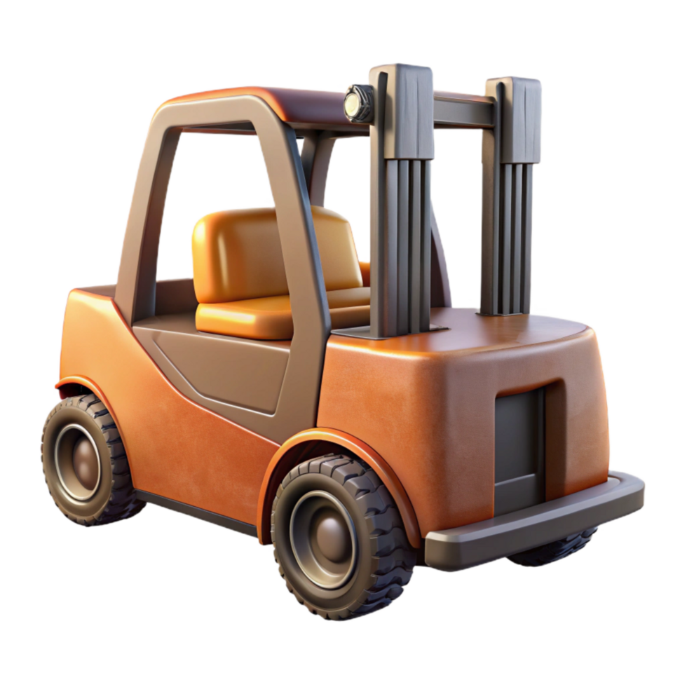 impressive traditional Forklift Truck Side View Isolated high quality png