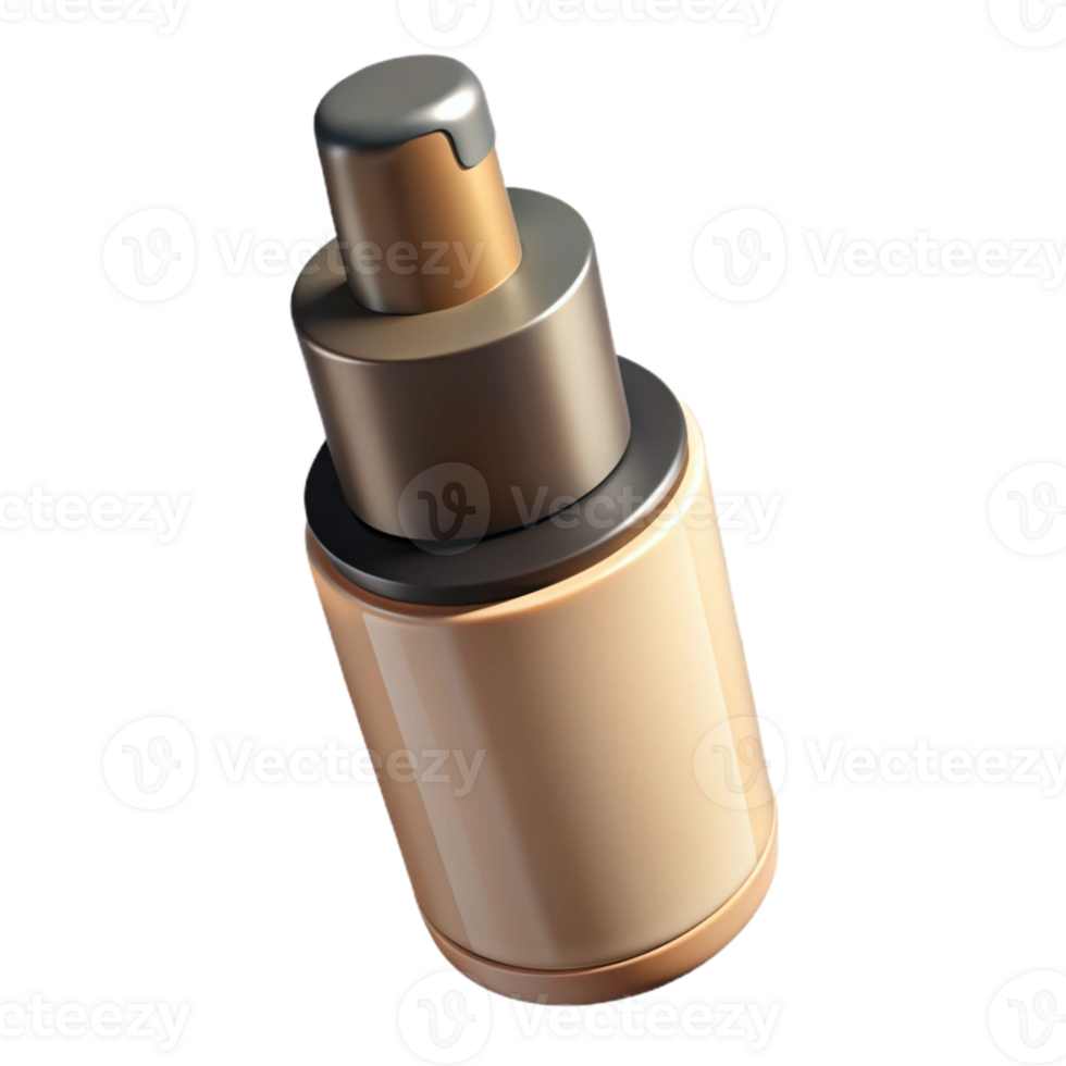 wonderful modern Foundation Makeup Bottle Soft Lighting Isolated Element detailed png