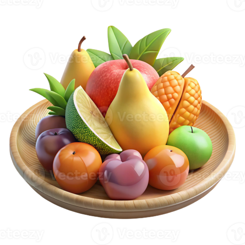 magnificent artistic Fresh Fruit Platter Colorful Arrangement Cutout original png