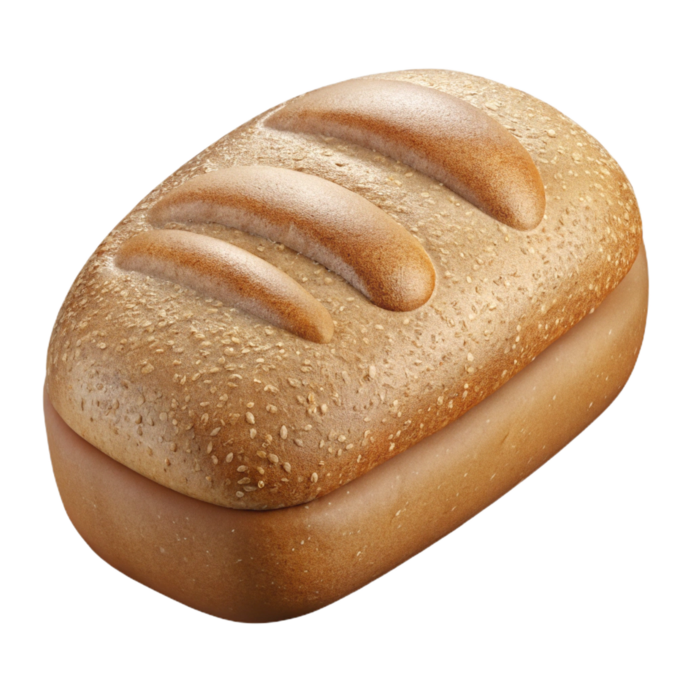 impressive classic Freshly Baked Bread Loaf Isolated Rustic Style 4K png