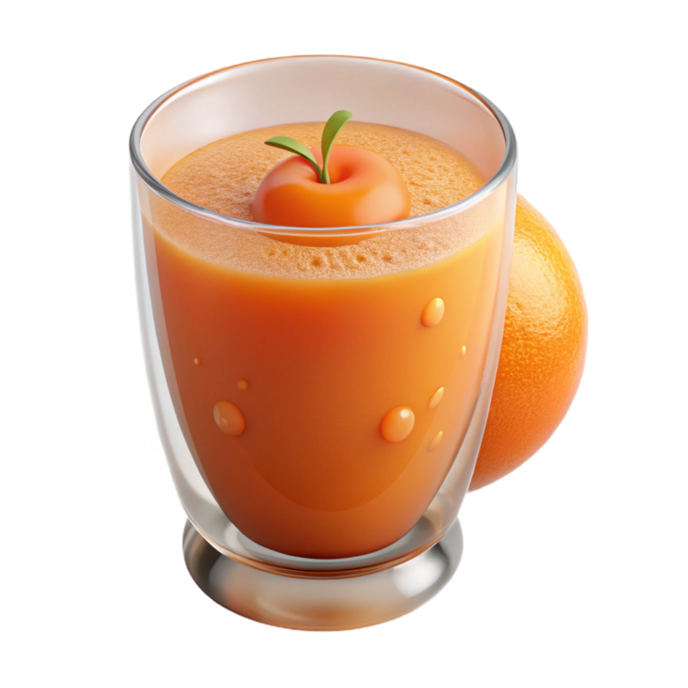 wonderful artistic Freshly Squeezed Orange Juice Isolated premium png