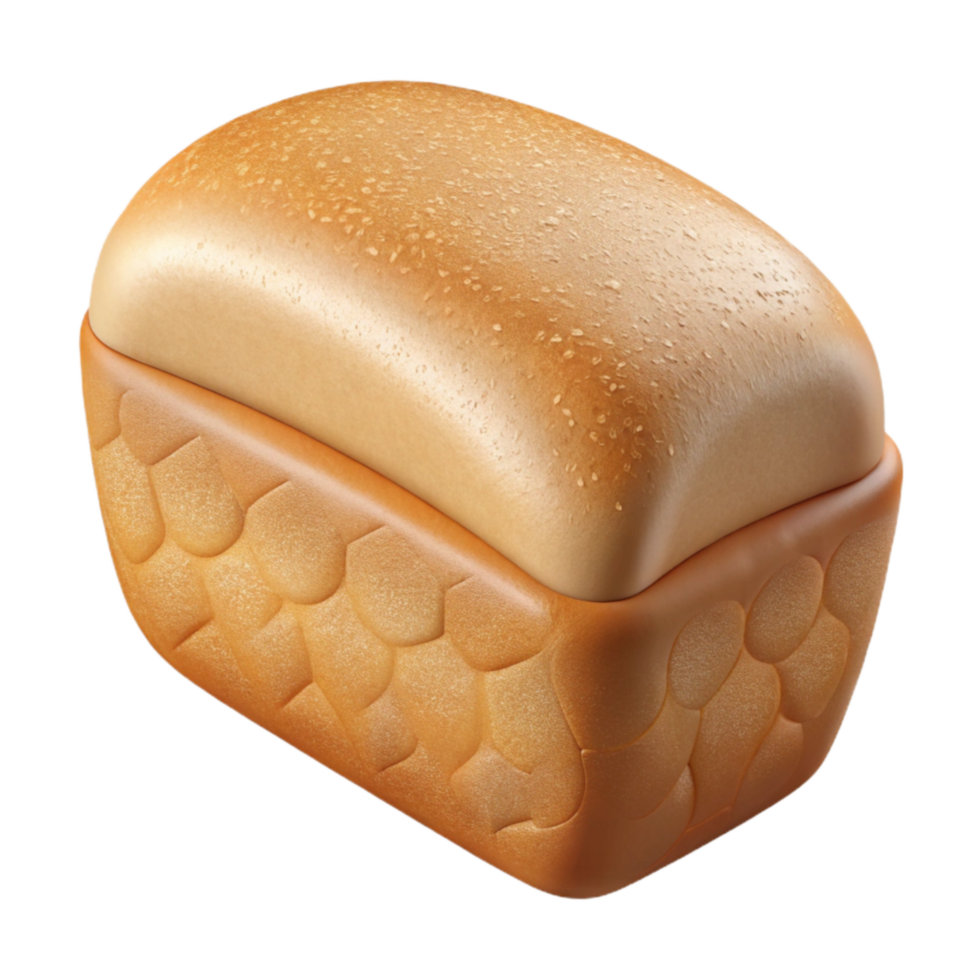 beautiful modern Freshly Baked Bread Loaf Isolated Rustic Style authentic png