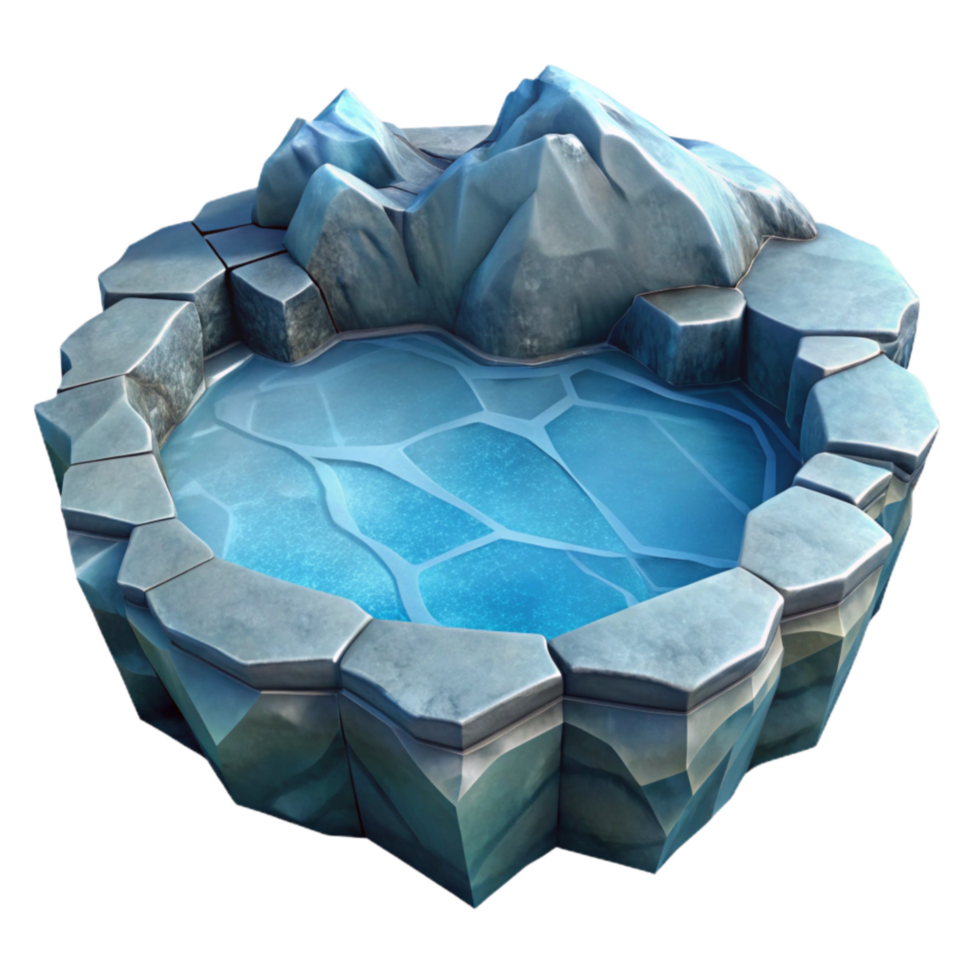extraordinary abstract Frozen Lake with Ice Cracks Isolated Element exclusive png