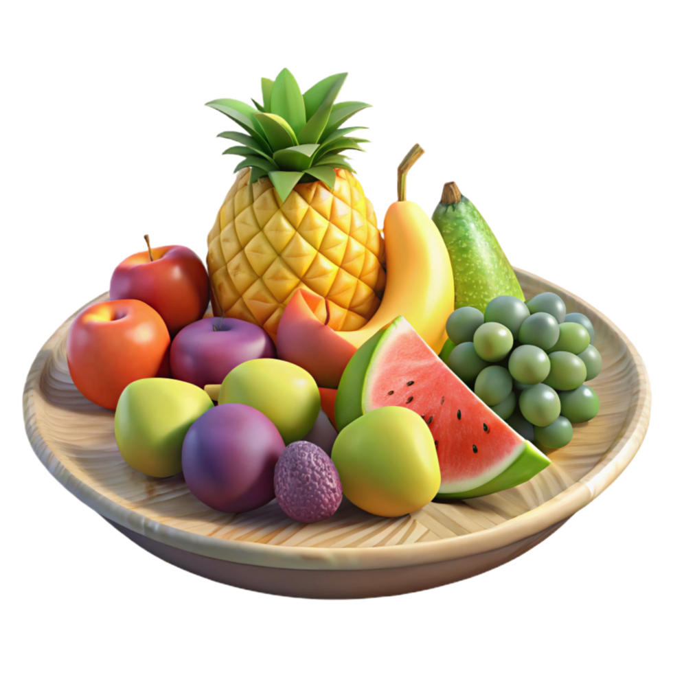 elegant minimalist Fruit Platter Assorted Fruits Cutout genuine png