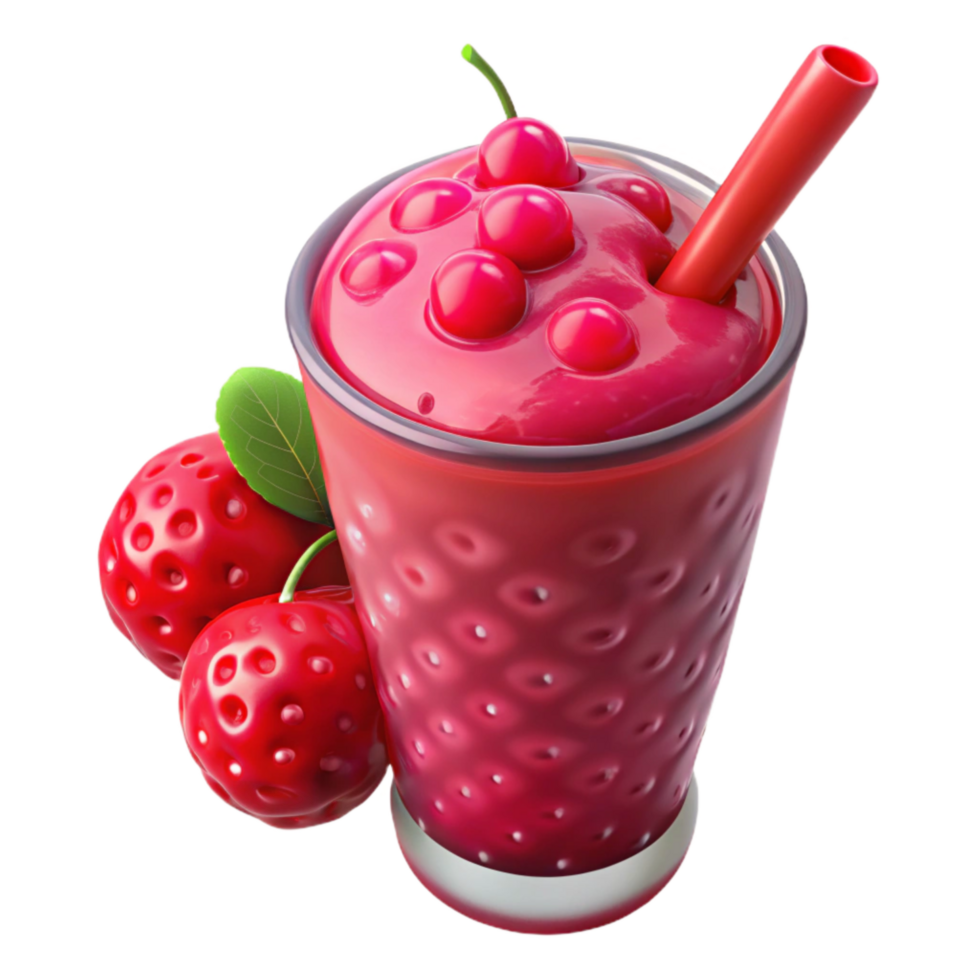 extraordinary traditional Fruit Smoothie Red Berry Blend Transparent Background detailed png
