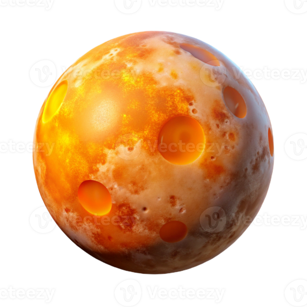 magnificent abstract Full Moon Orange Glowing Transparent Background exclusive png