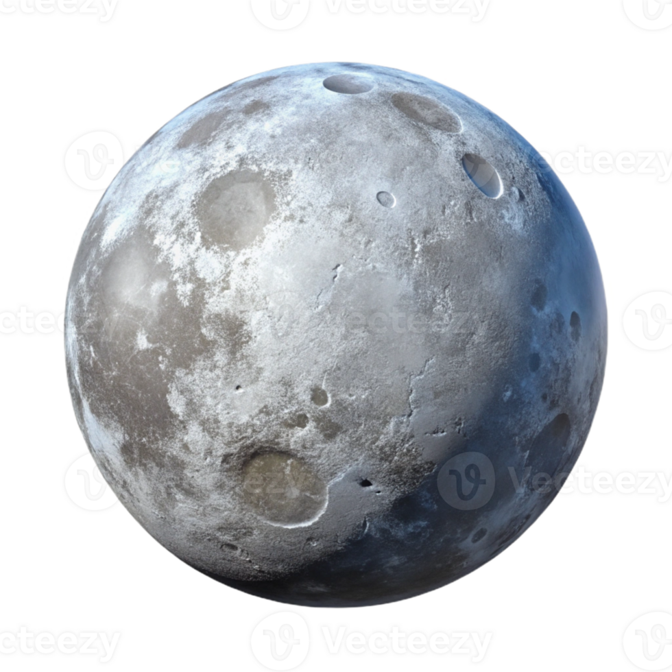 serene abstract Full Moon Phase Isolated on Transparent Background genuine png