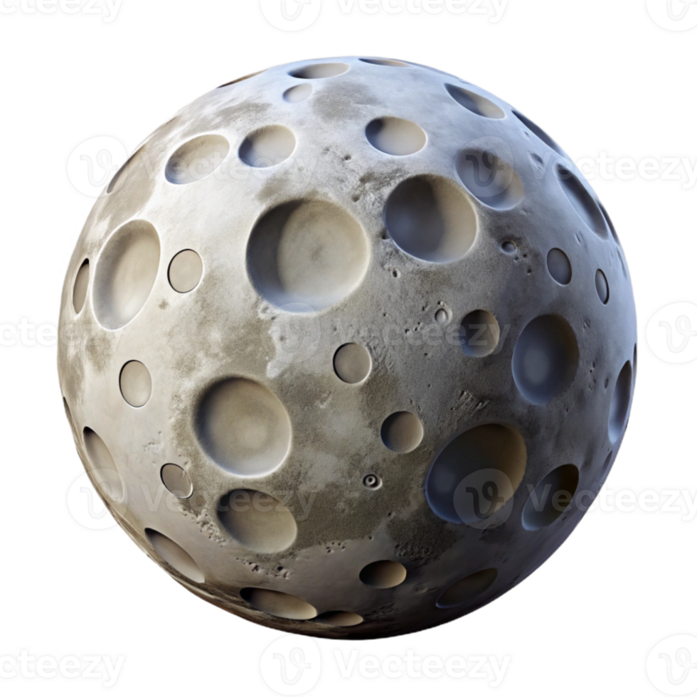 wonderful creative Full Moon Cutout with Craters Transparent Background premium png