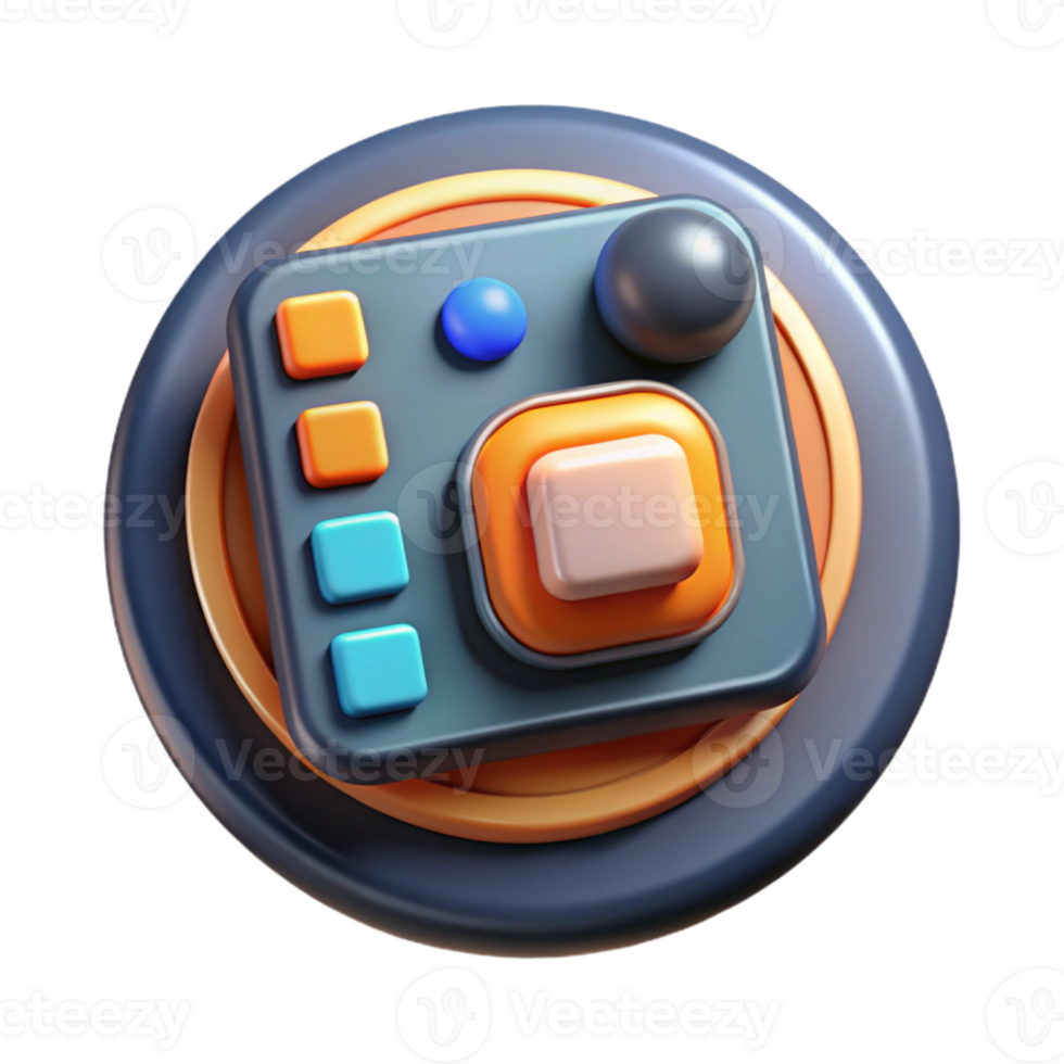 dramatic classic Futuristic Button Interface Design Cutout original png
