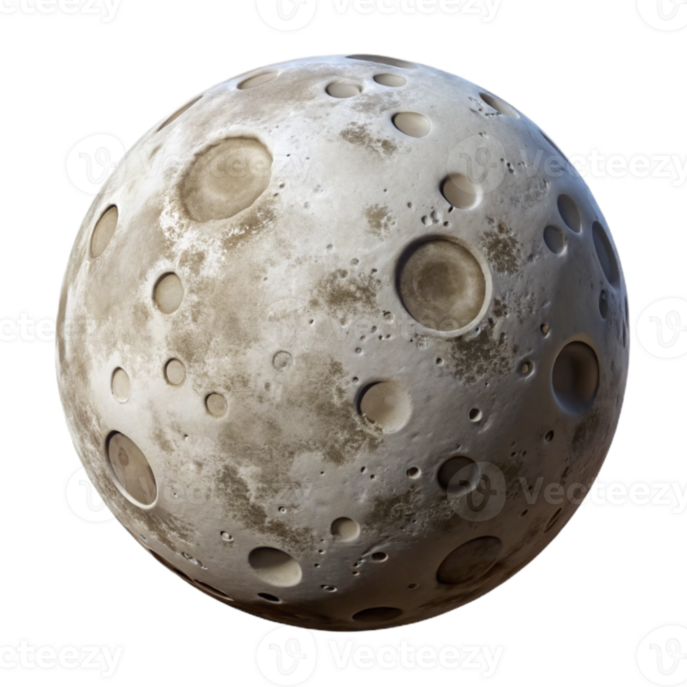 vibrant classic Full Moon with Visible Craters Transparent Background detailed png