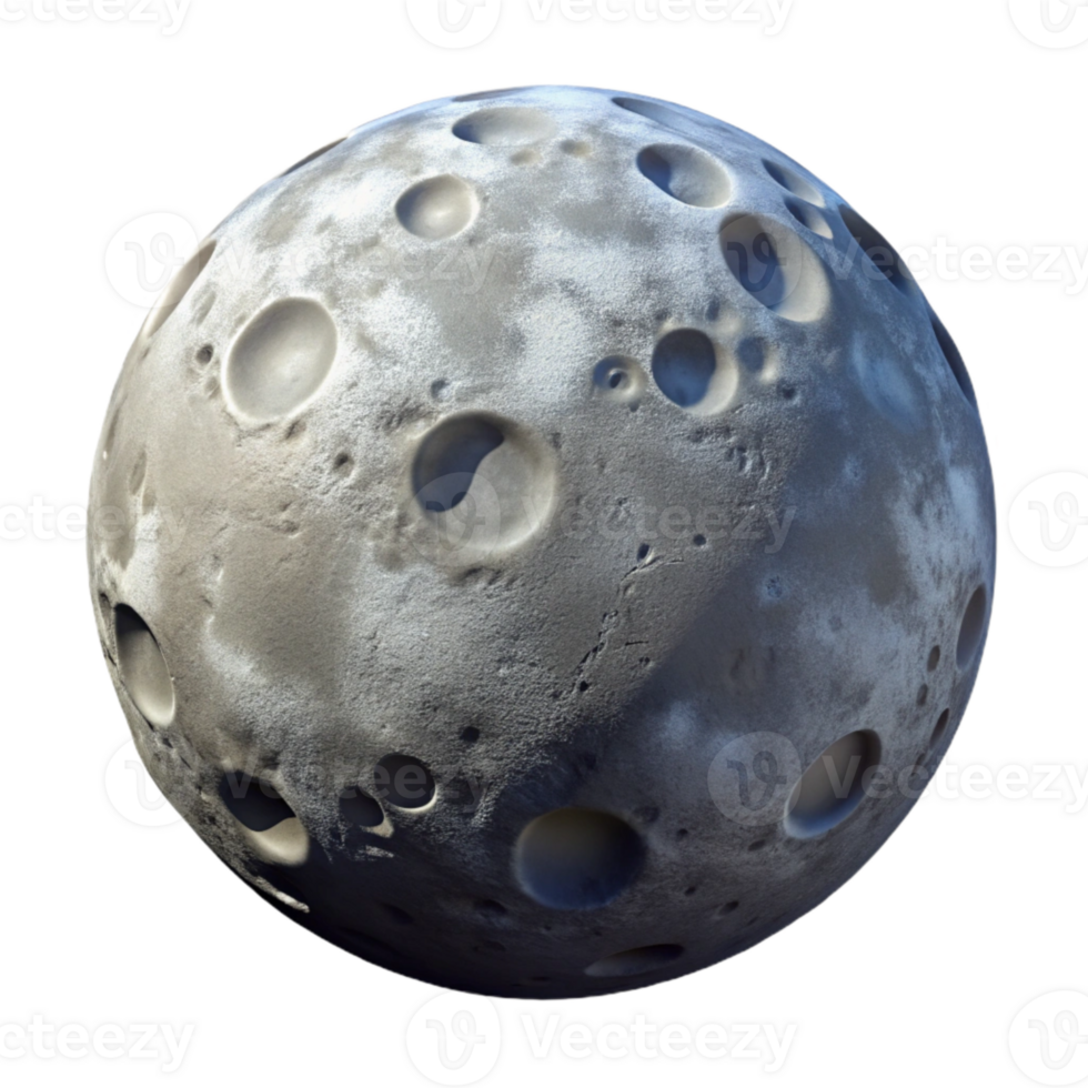 wonderful abstract Full Moon Isolated with Craters authentic png