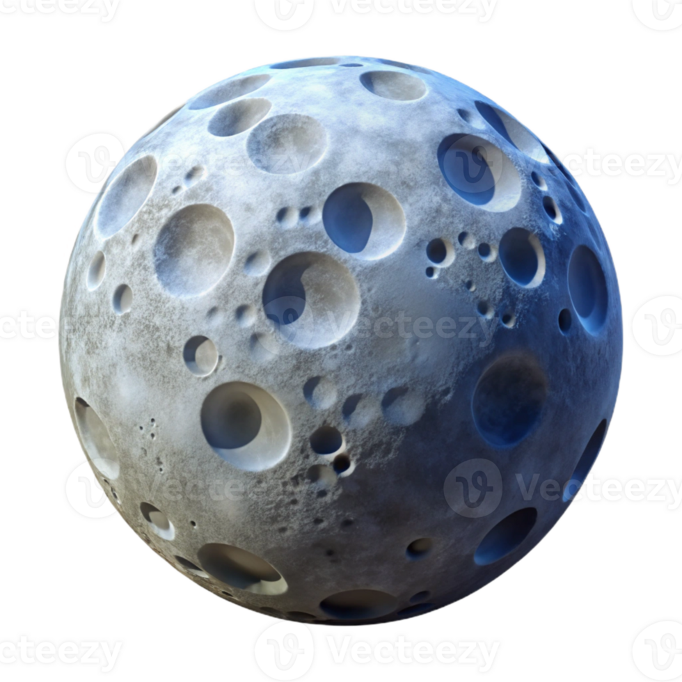 serene classic Full Moon with Visible Craters Transparent Background high resolution png