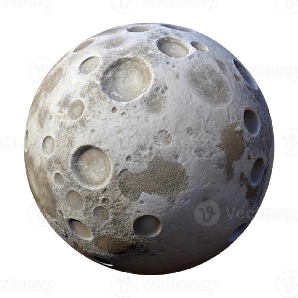 serene vintage Full Moon with Visible Craters Transparent Background detailed png