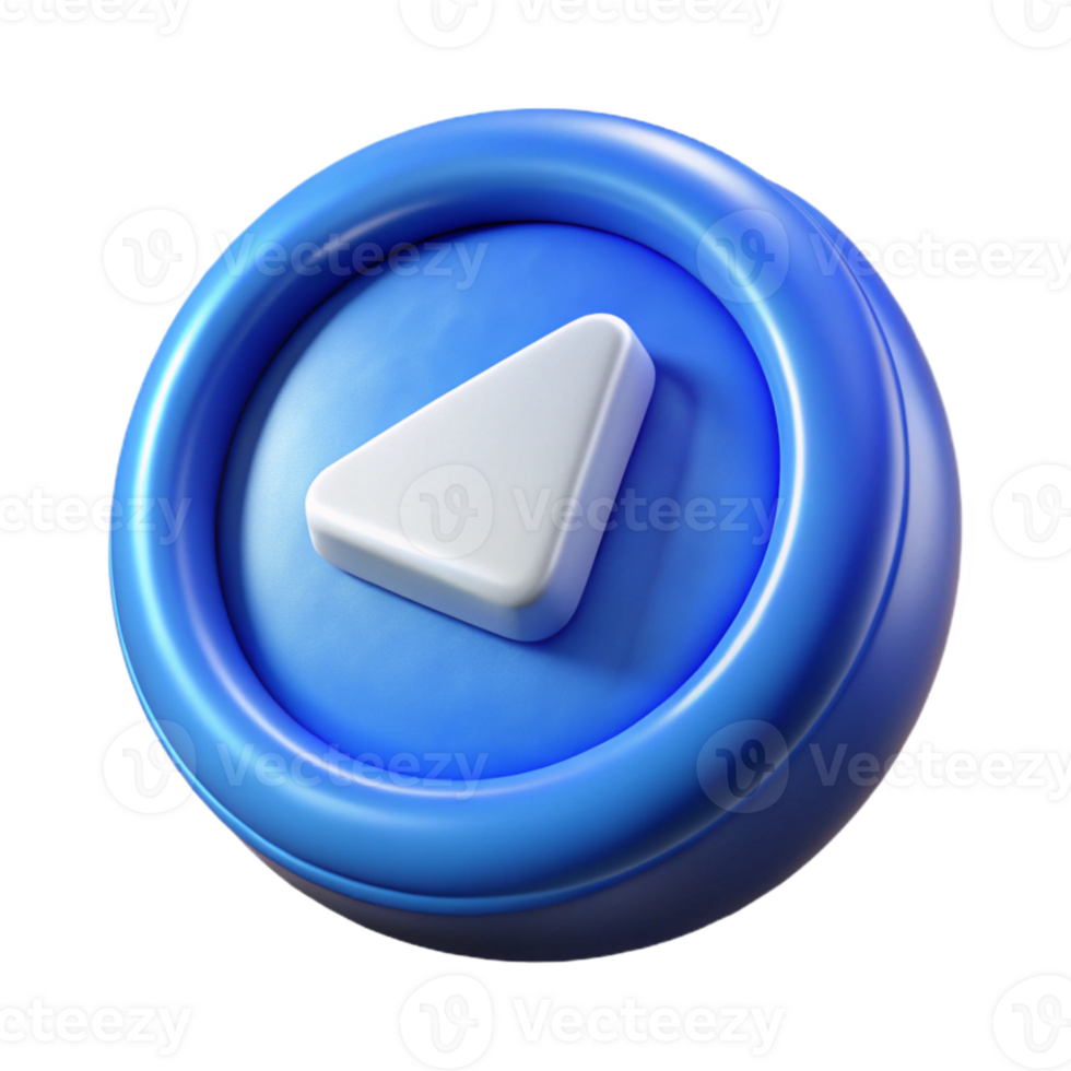 wonderful modern Game Back Button Blue Color Isolated high resolution png