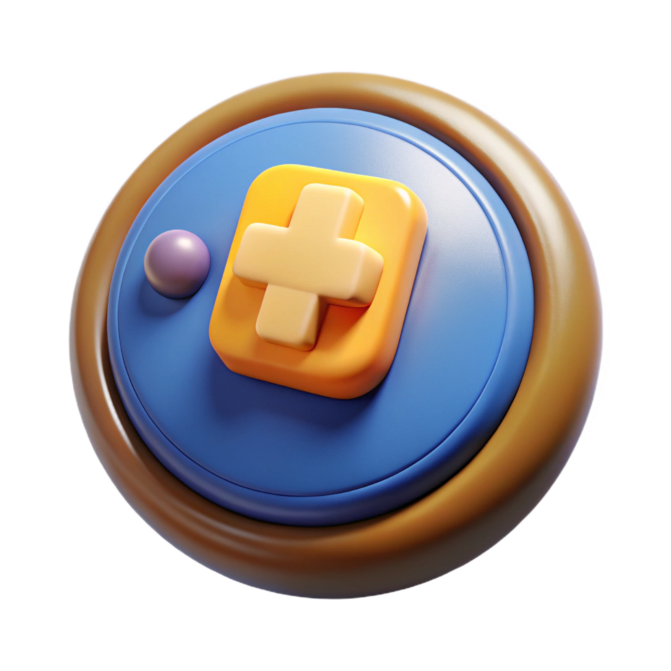 serene minimalist Game Button Isolated with Blank Space premium png