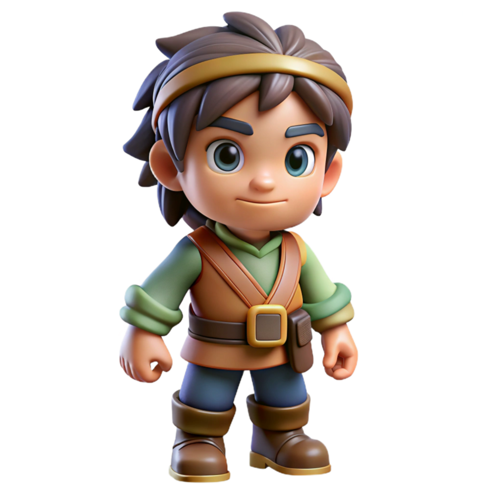 beautiful vintage Game Character Sprite Idle Pose Isolated exclusive png