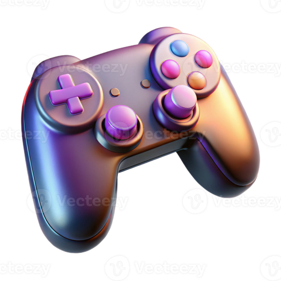 wonderful artistic Game Console Controller Buttons Illuminated Transparent Background high resolution png
