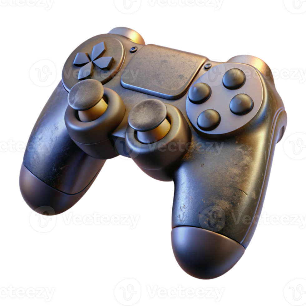 extraordinary vintage Game Controller Analog Sticks Dual Control Cutout authentic png