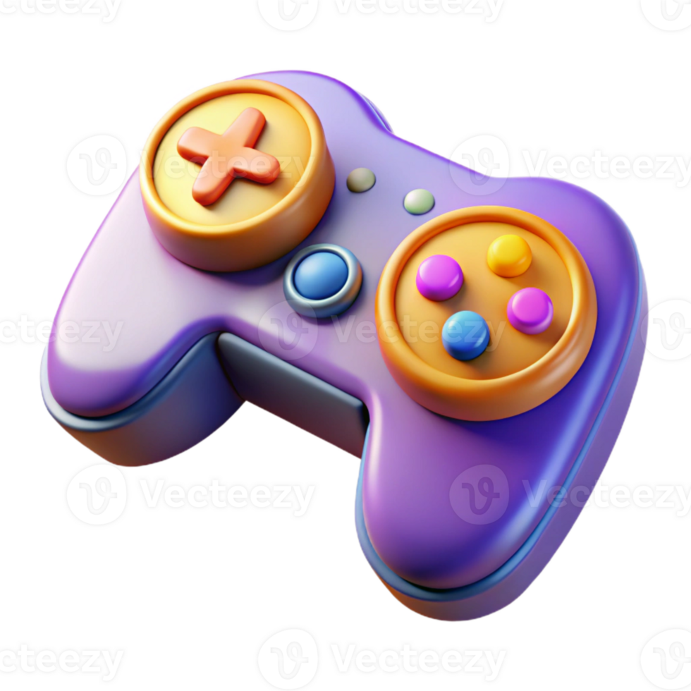 elegant contemporary Game Controller Buttons Isolated with Colorful Design original png