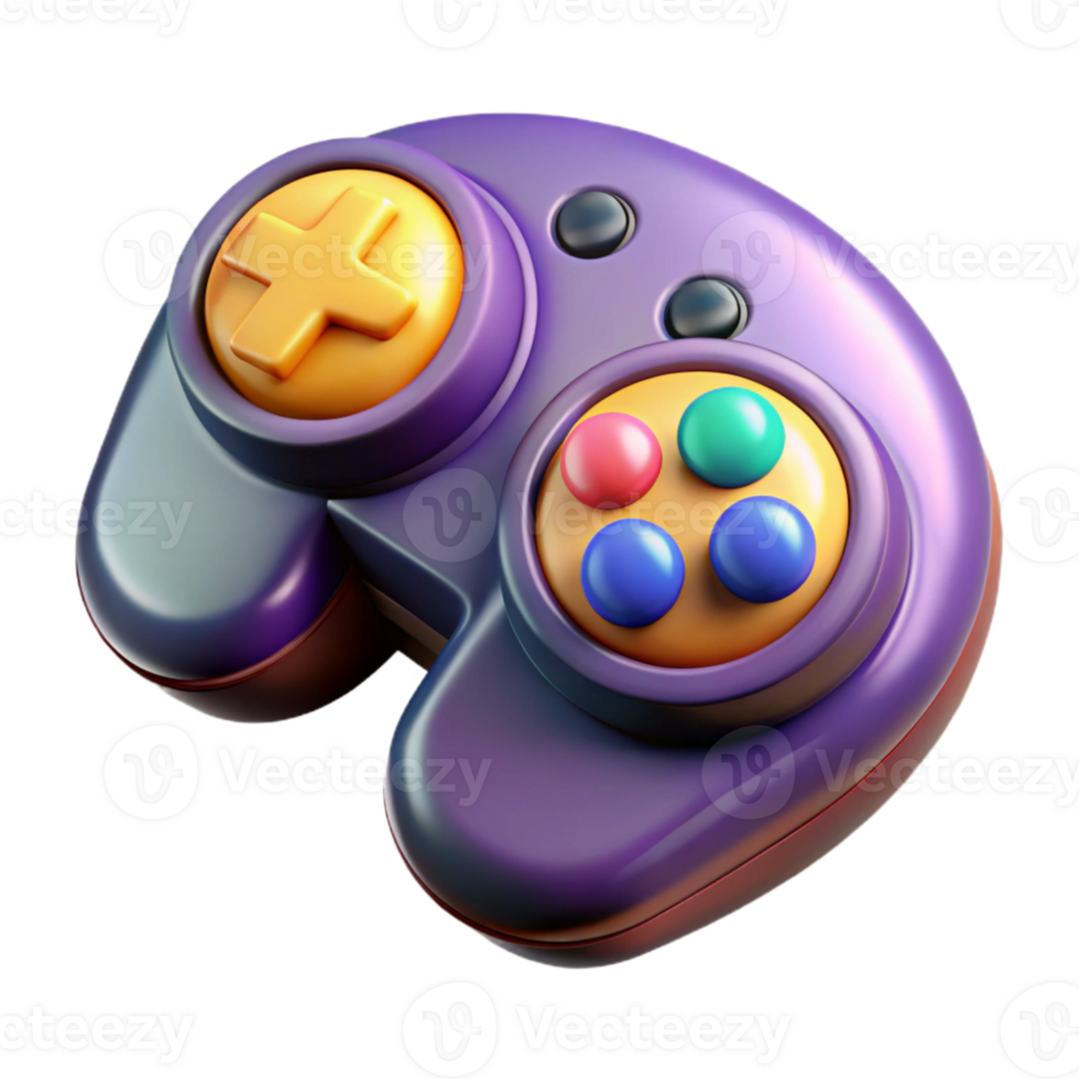 impressive minimalist Game Controller Buttons Isolated with Colorful Design 4K png