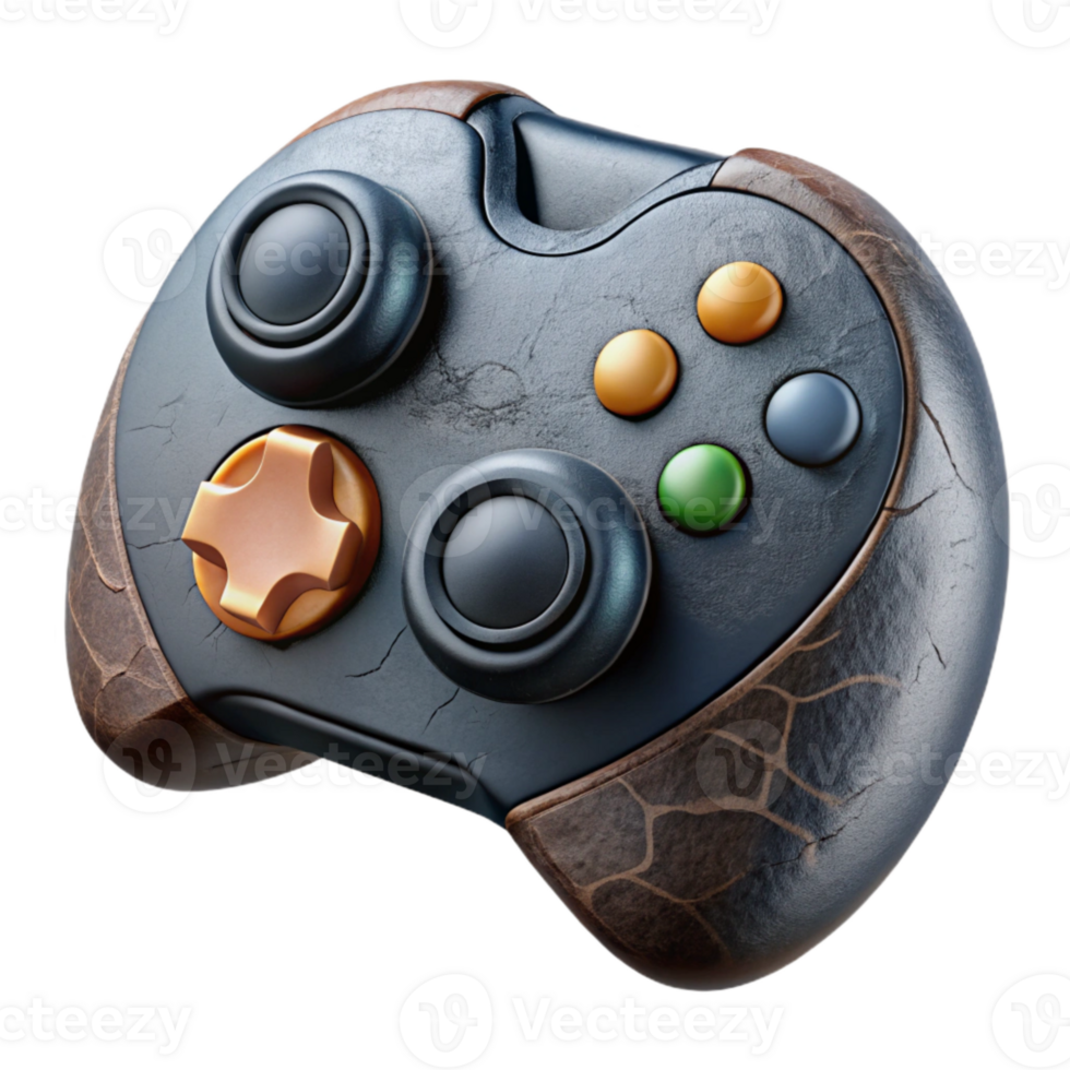 extraordinary minimalist Game Controller Buttons Xbox Style Black Isolated Background high resolution png