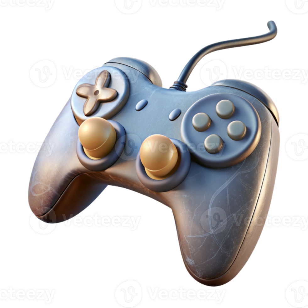 serene classic Game Controller with Wire Transparent Background high quality png