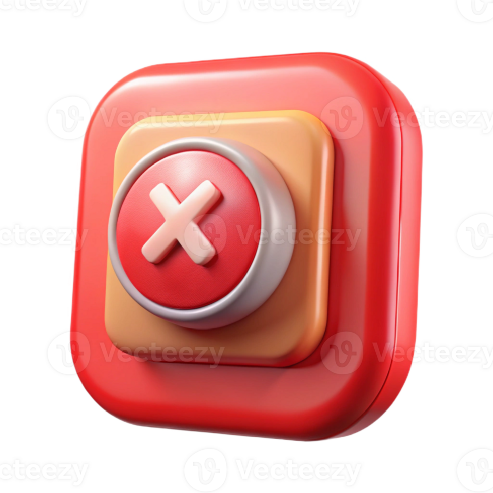beautiful abstract Game Exit Button Red Color Isolated original png