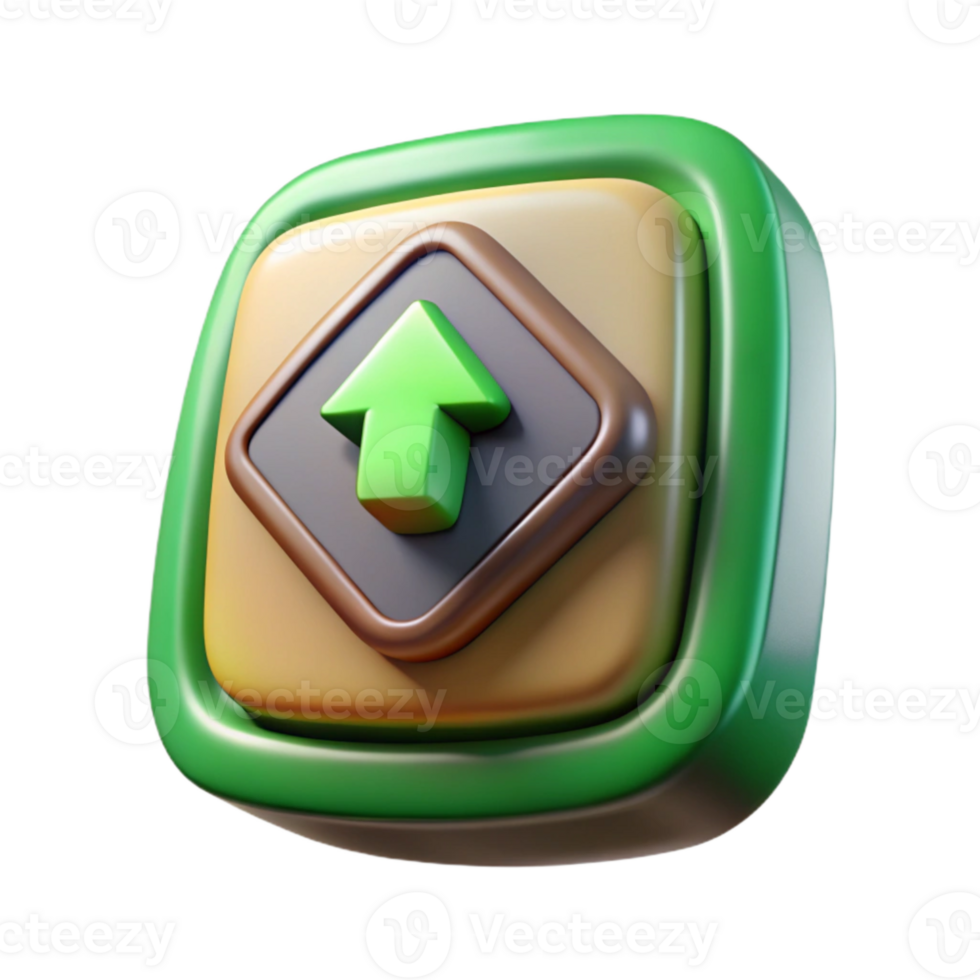 wonderful artistic Game Level Up Icon Green Gradient Cutout original png