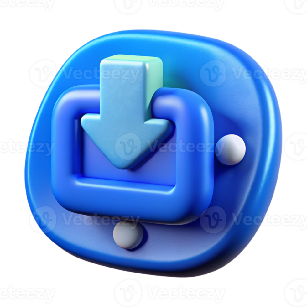 impressive minimalist Game Load Icon Blue Color Cutout detailed png