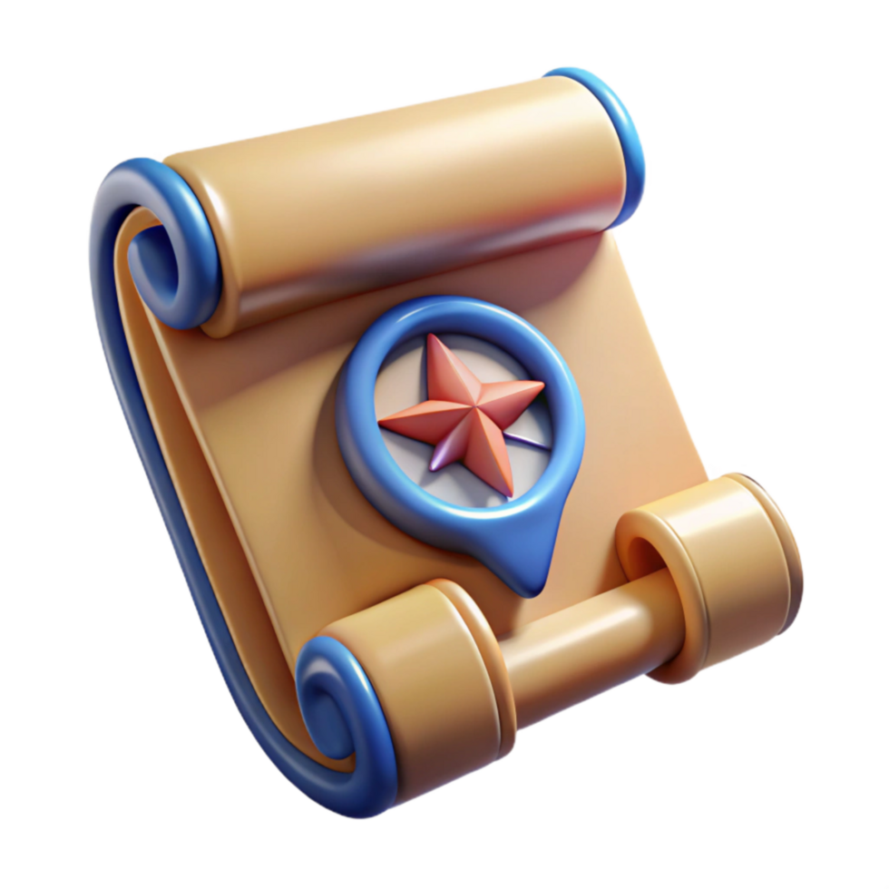 impressive traditional Game Map Icon Compass and Scroll Isolated high resolution png