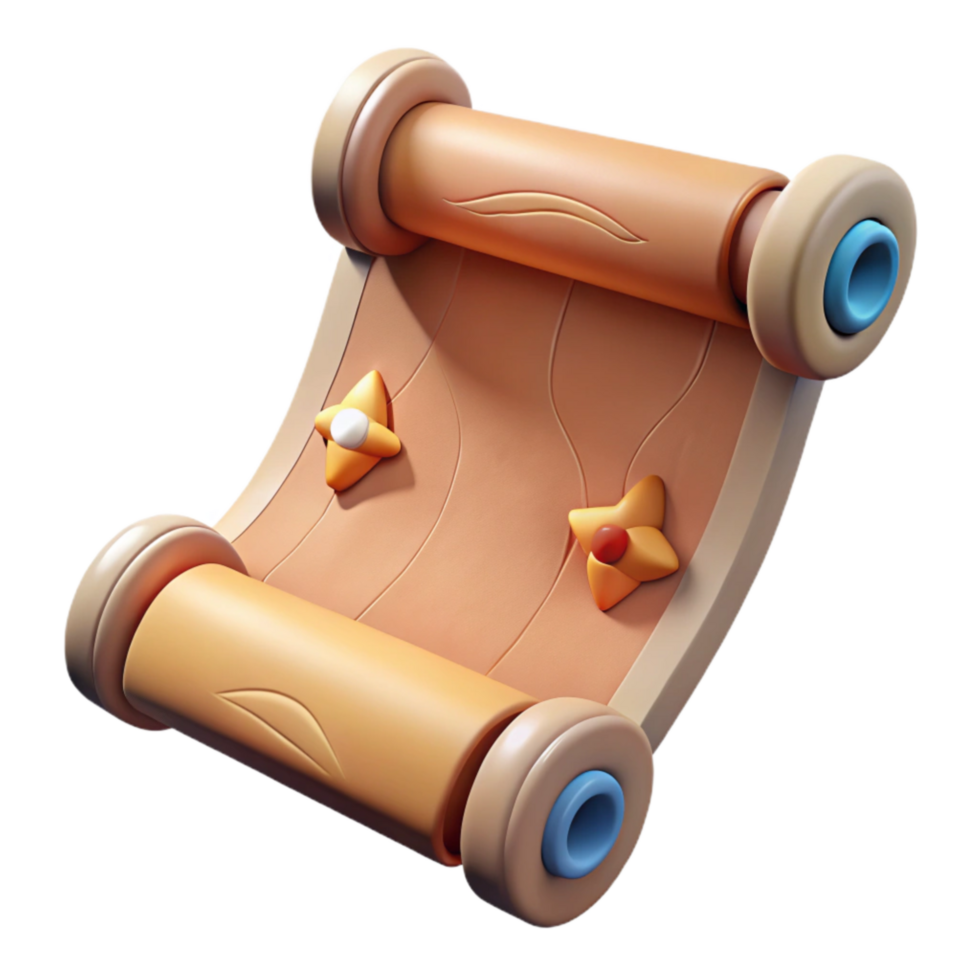 magnificent traditional Game Map Scroll Old Paper Texture Isolated Element high resolution png