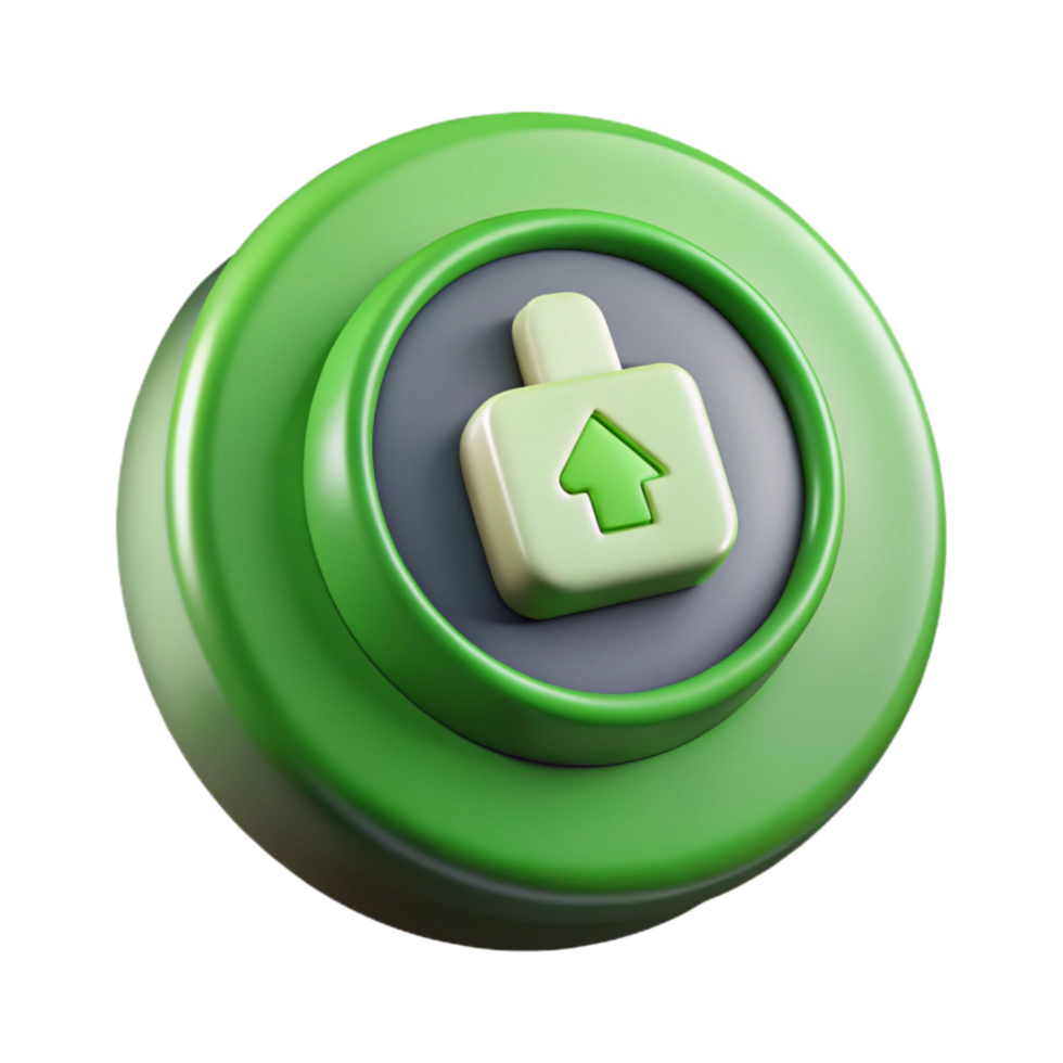 beautiful classic Game Start Button Green Color Isolated exclusive png