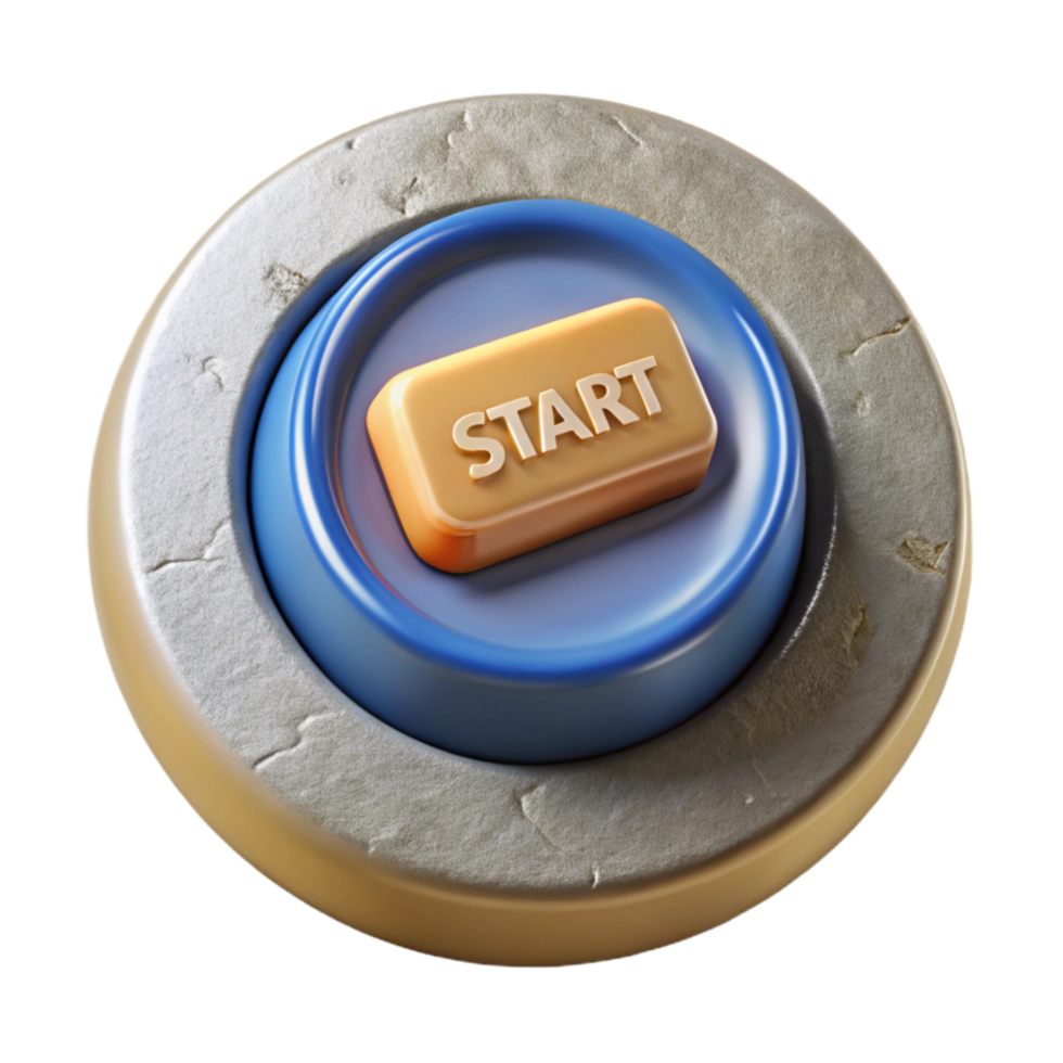serene abstract Game Start Button Cutout Isolated high resolution png