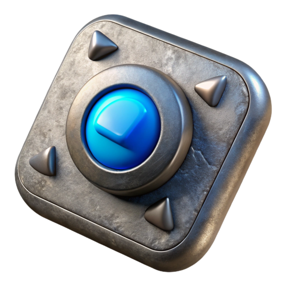 beautiful contemporary Game Ui Slider Metal with Blue Indicator Cutout genuine png