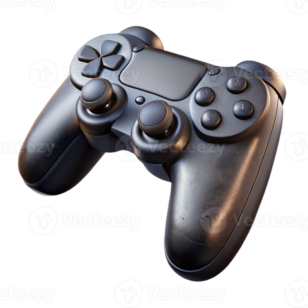 beautiful rustic Gaming Controller Black Isolated Transparent Element exclusive png