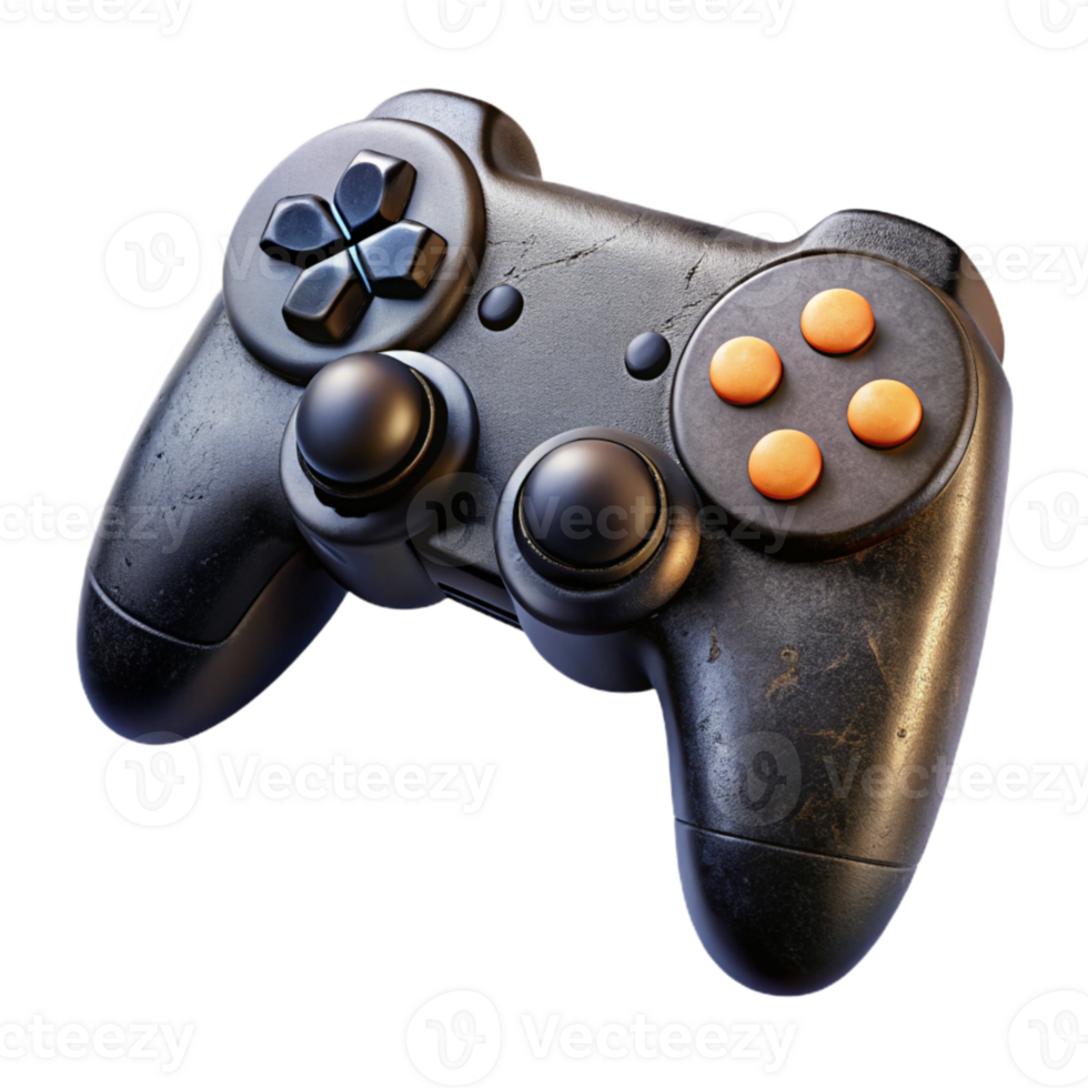extraordinary creative Gaming Controller Top View Black Isolated Cutout authentic png