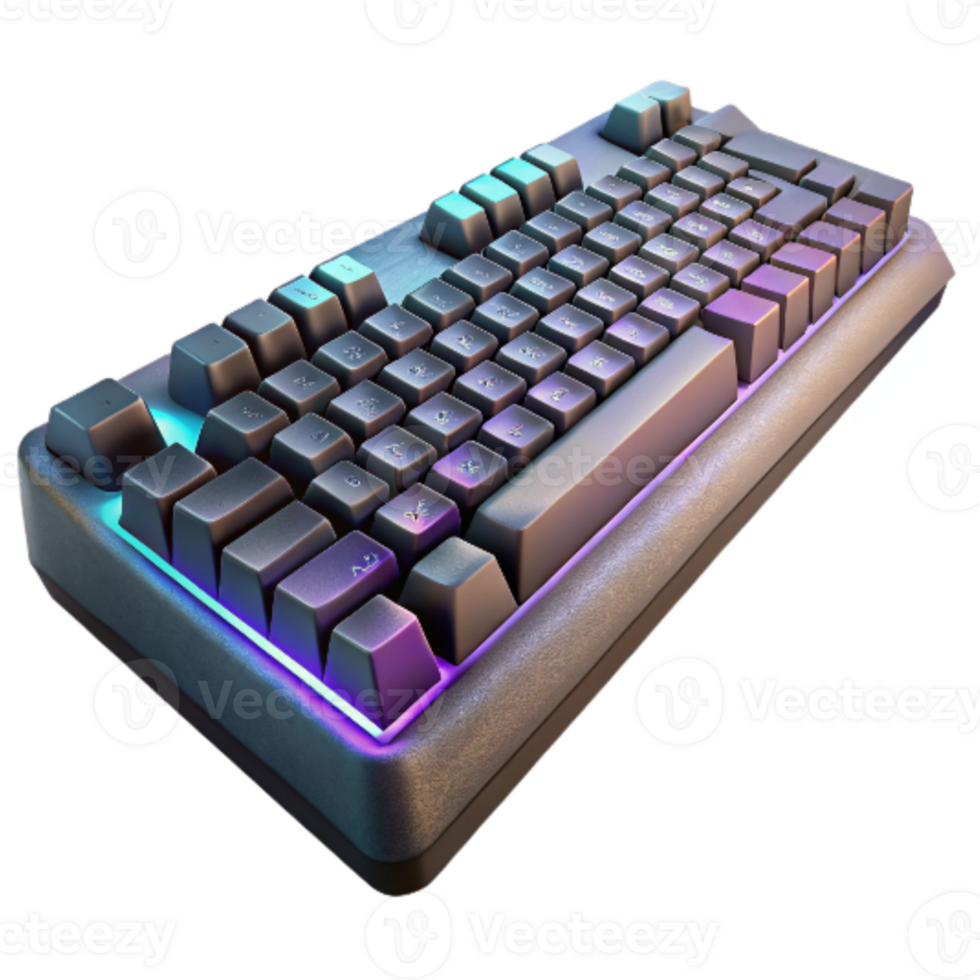 elegant rustic Gaming Keyboard with Backlighting Cutout genuine png