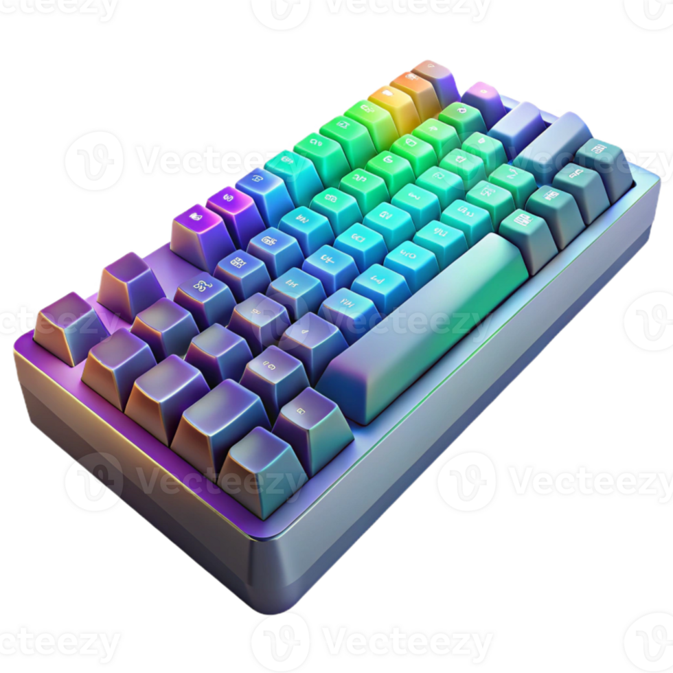 elegant rustic Gaming Keyboard with Rgb Lighting Isolated Cutout professional png