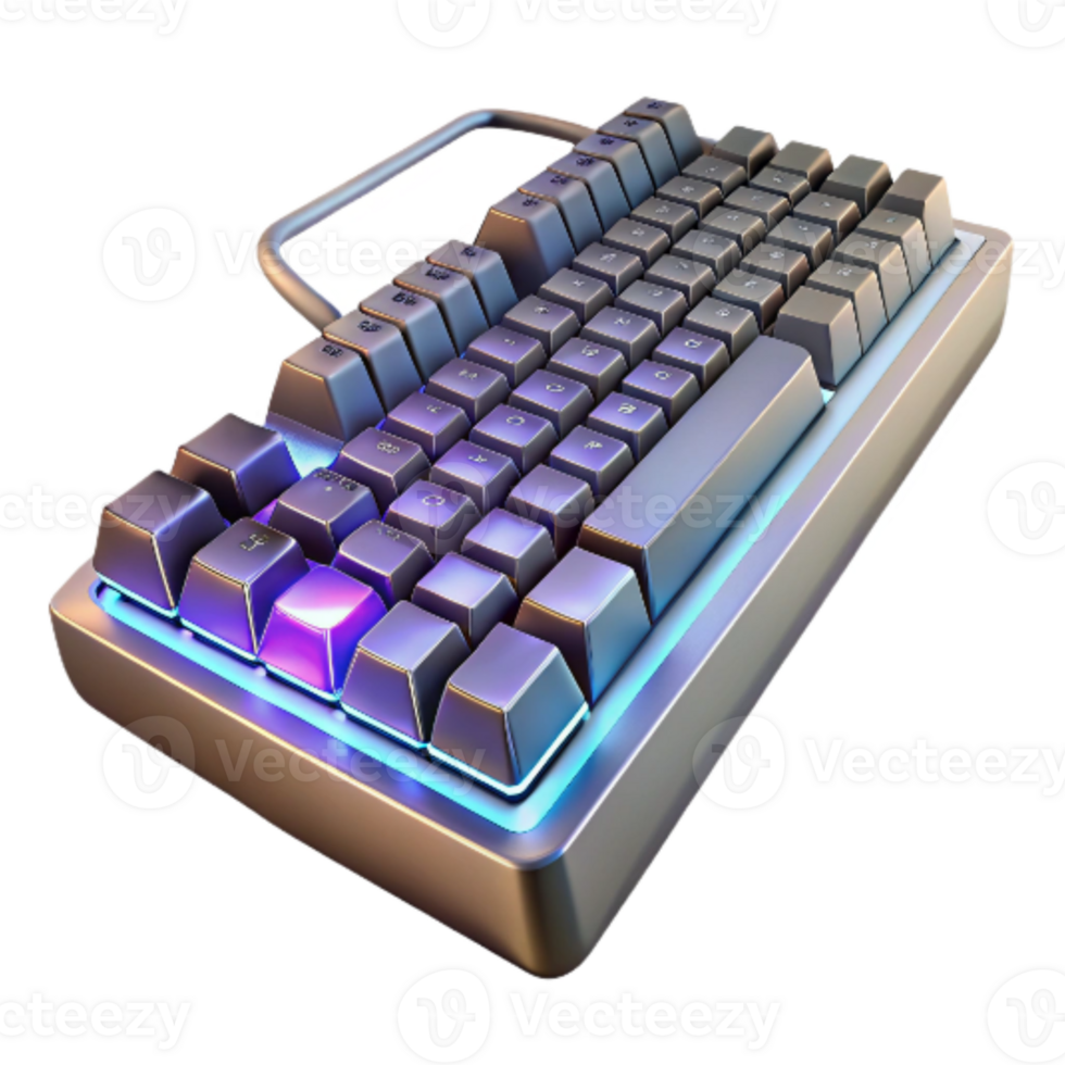 elegant rustic Gaming Keyboard with Backlighting Cutout authentic png