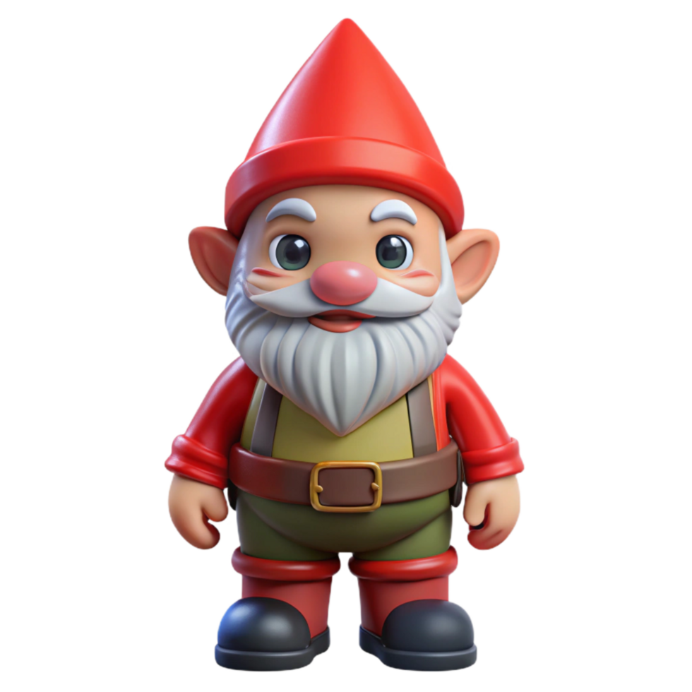 magnificent vintage Garden Gnome Cutout with Red Hat Transparent Background high resolution png