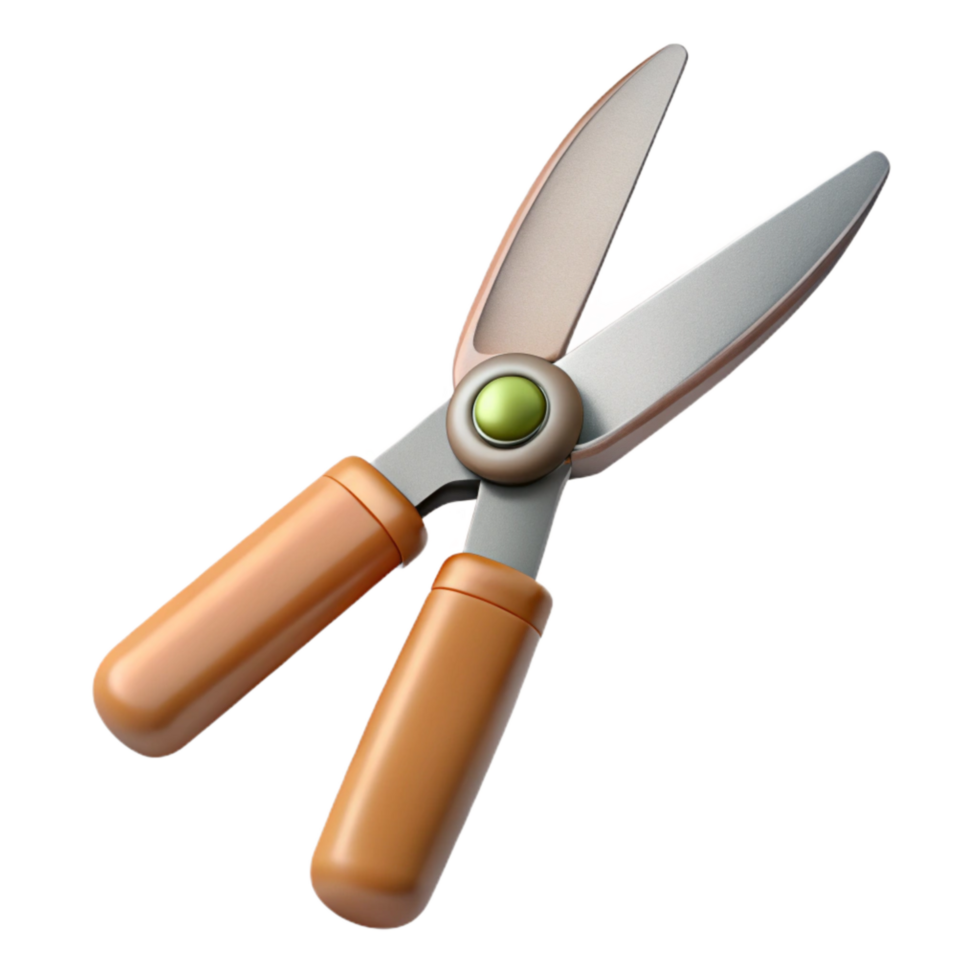 impressive abstract Gardening Shears Open Transparent Background high resolution png