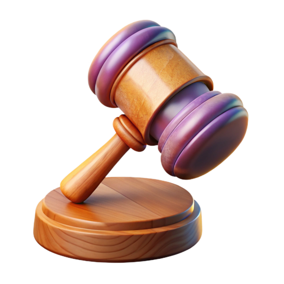 beautiful artistic Gavel Justice Symbol Cutout Transparent Background high quality png