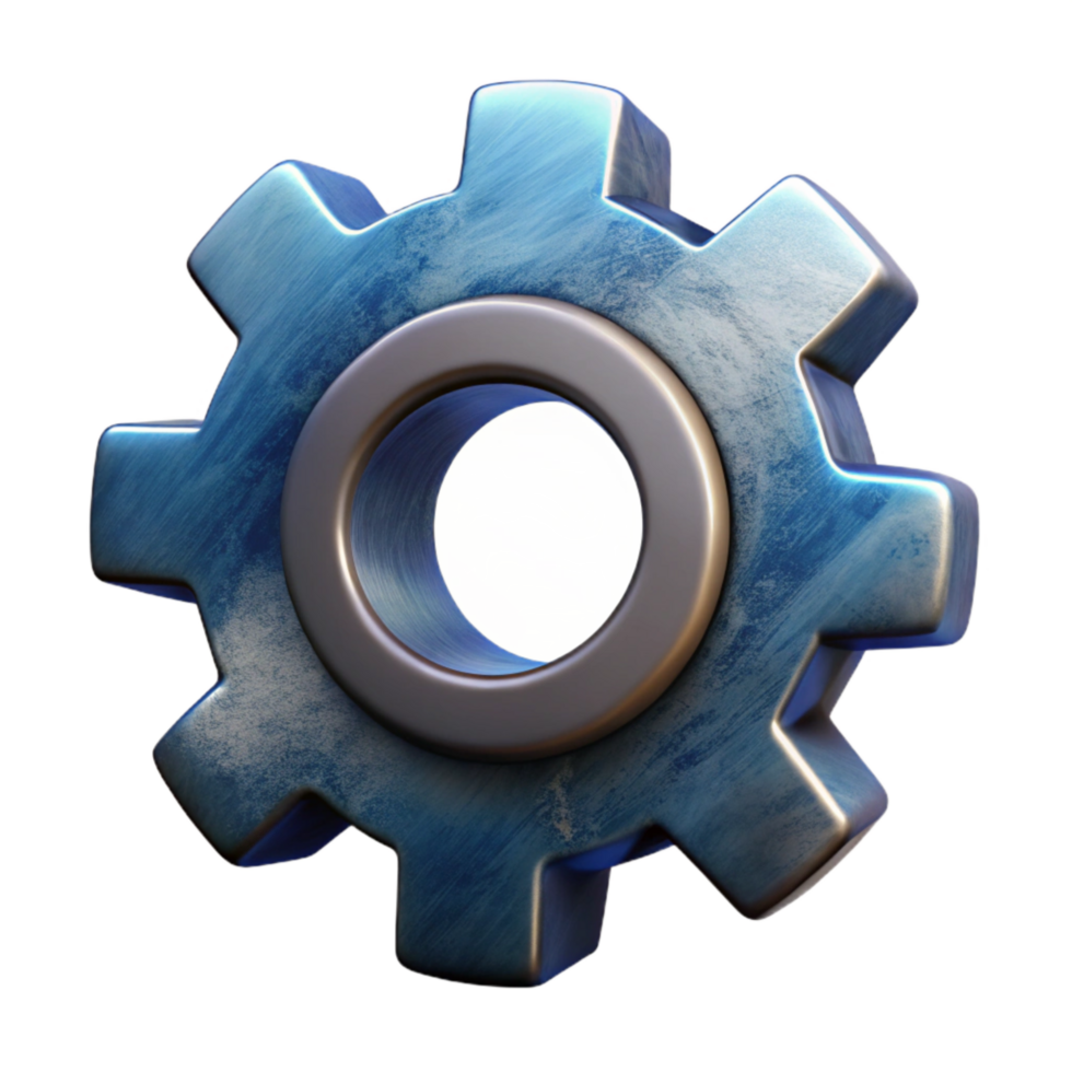 vibrant artistic Gear Icon Transparent Background high quality png