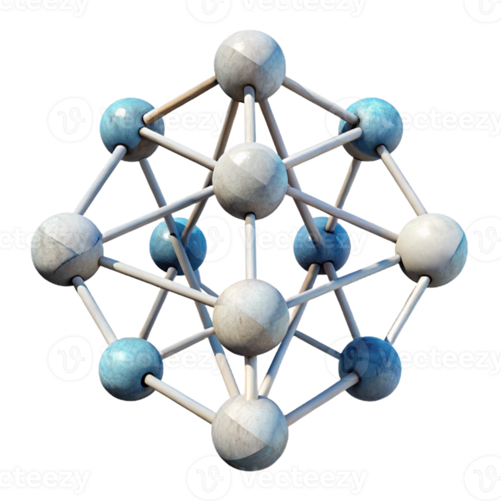wonderful artistic Geometric Ai Network Nodes Connected Transparent Background genuine png