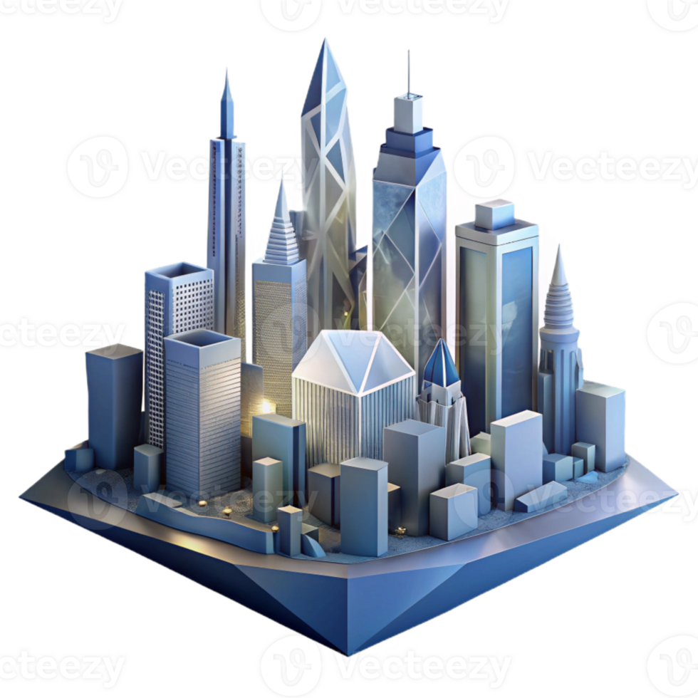 beautiful vintage Geometric City Skyline Night View Transparent Background exclusive png
