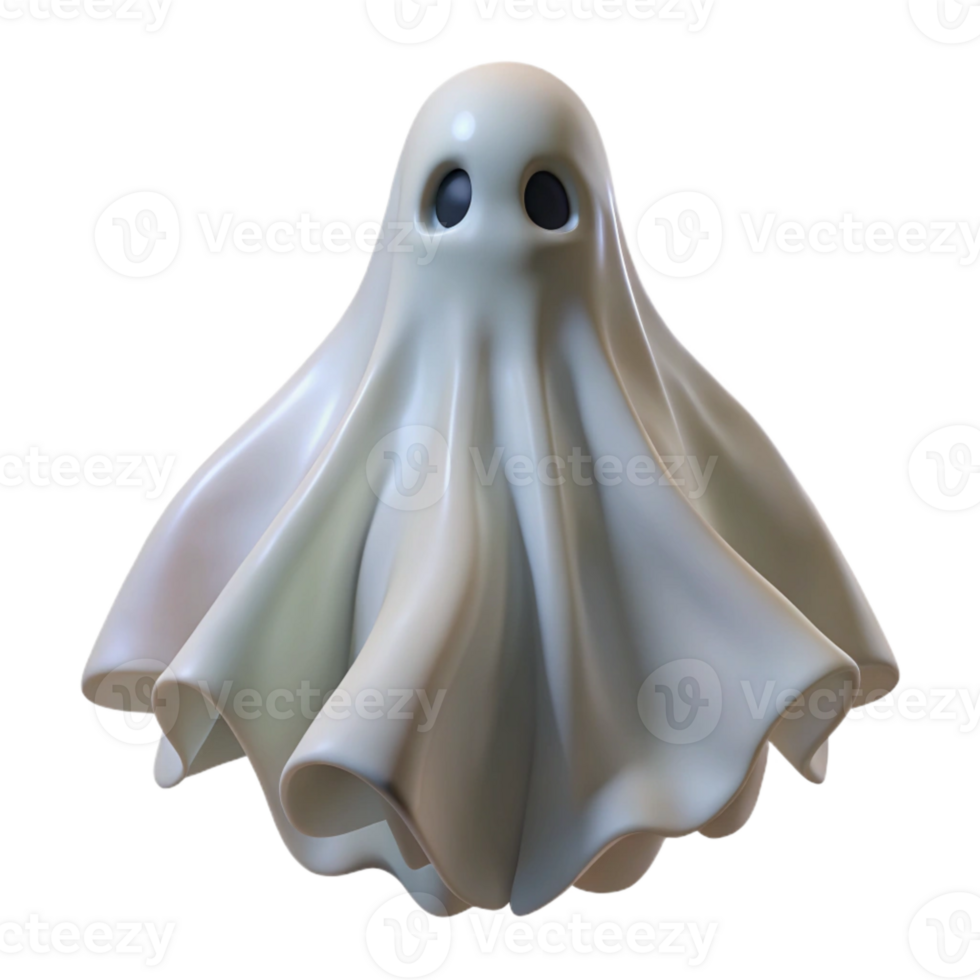 wonderful artistic Ghostly Figure White Flowing Transparent high resolution png