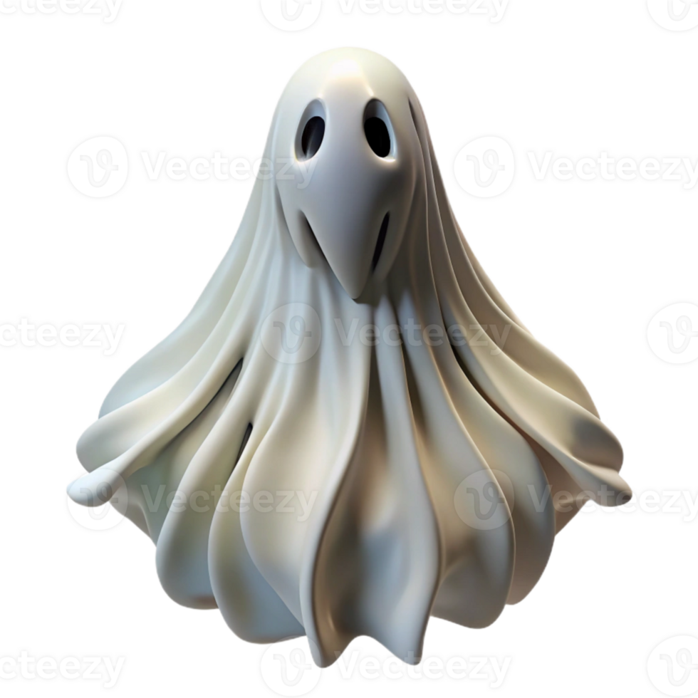 extraordinary vintage Ghostly Figure White Flowing Transparent detailed png