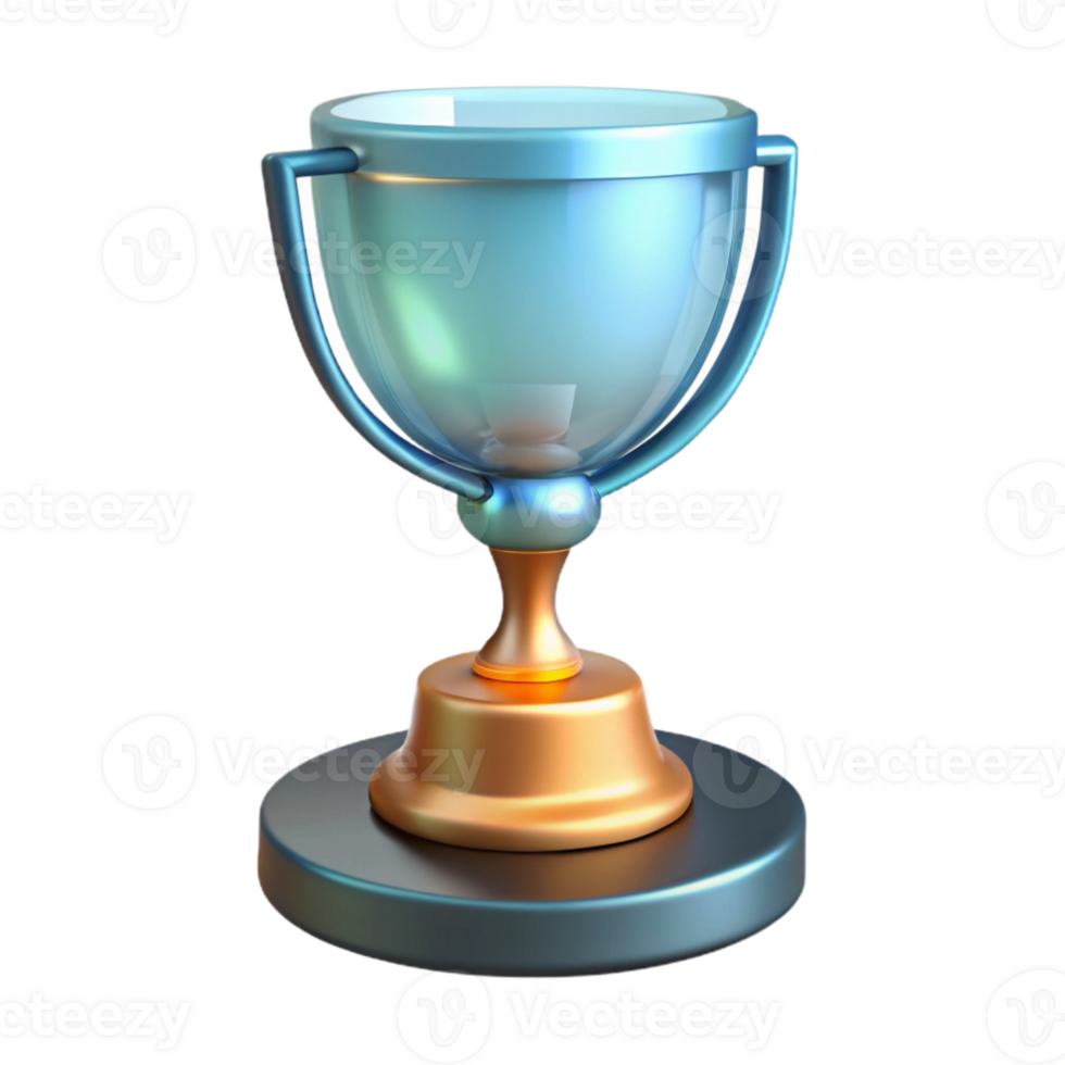 dramatic traditional Glass Award Trophy Side View Cutout high quality png