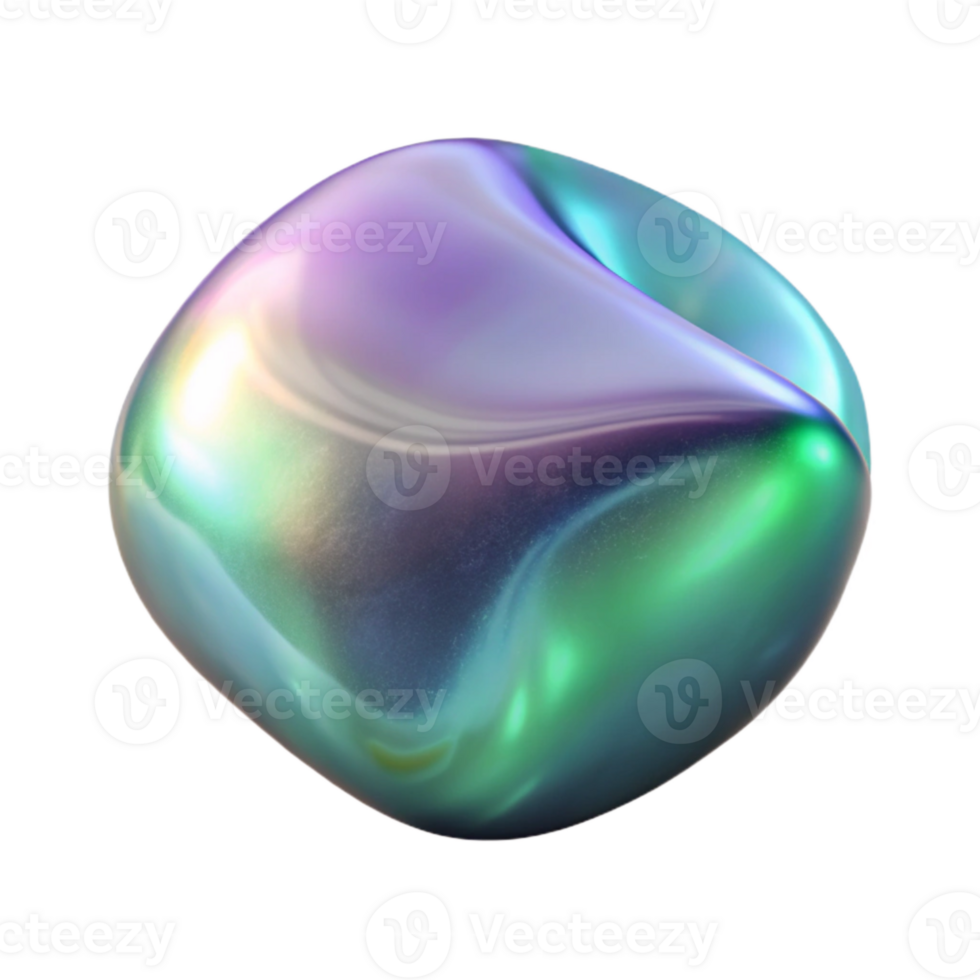impressive vintage Glass Bead with Iridescent Finish Isolated Element genuine png